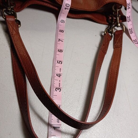 American Leather Company Brown Satchel Cottagecore Granny Chic Grandmacore - Picture 10 of 11